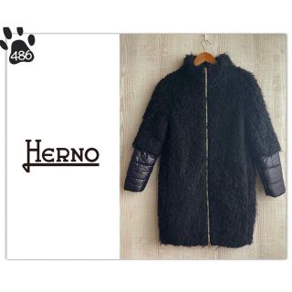 ヘルノ(HERNO)の486◆美品◆HERNO ヘルノ◆切替 ダウンコート◆12A Sサイズ向け◆(ダウンコート)