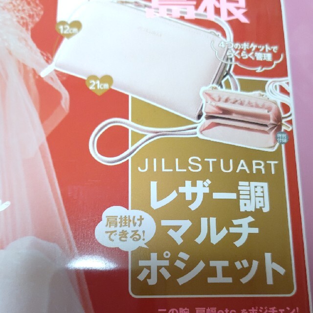 JILLSTUART(ジルスチュアート)のゼクシィ雑誌の付録ジルスチュアートレザー調マルチポシェット レディースのファッション小物(ポーチ)の商品写真