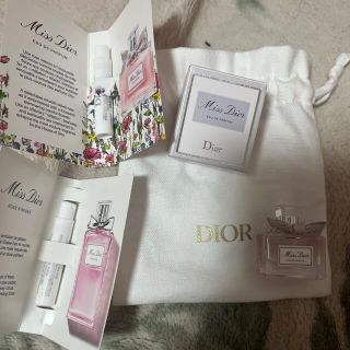 クリスチャンディオール(Christian Dior)のミスディオール香水サンプルセット＆巾着袋(香水(女性用))