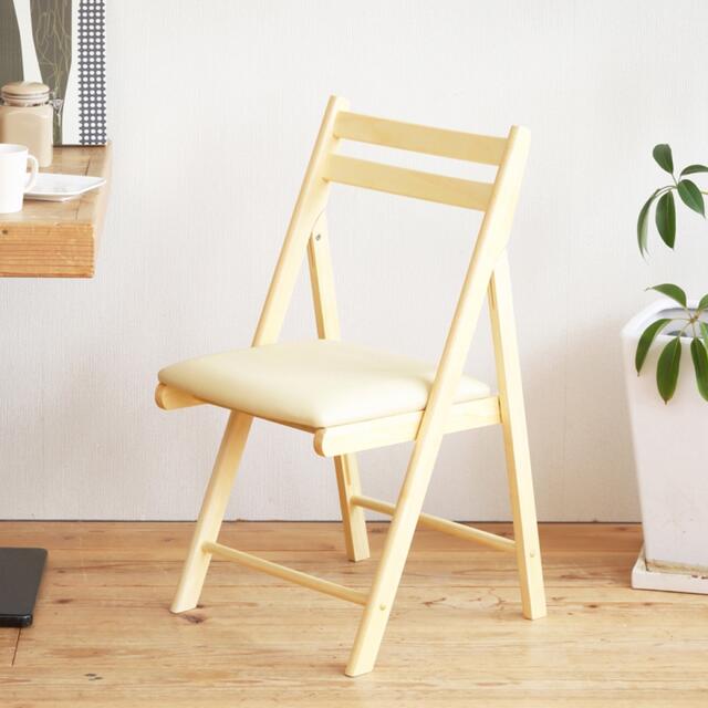 背もたれ付木製折り畳み椅子◆カイタシチェア