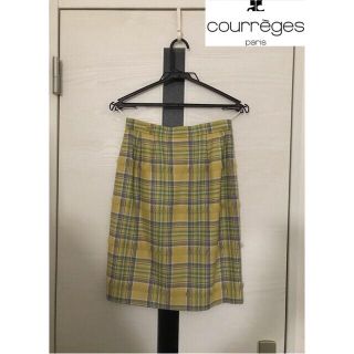 クレージュ(Courreges)のけーこりん様♡ * * *クレージュ♡黄色チェック柄スカート＋シャツワンピース(ひざ丈スカート)