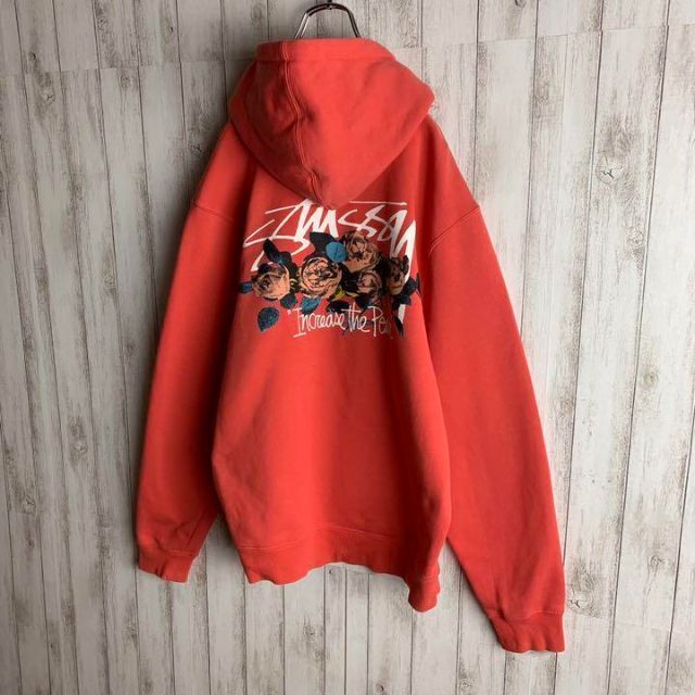 【希少カラー】ステューシー☆バックプリント パーカー 入手困難 即完売 レア