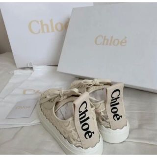 【新品 未使用】クロエ chloe レーススニーカー スニーカー サイズ36