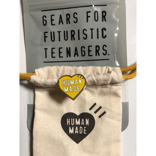 HUMANMADE ハートリング YELLOW 巾着付き メンズのアクセサリー(リング(指輪))の商品写真