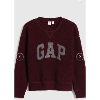 ギャップキッズ(GAP Kids)の【GAP】4歳110 gap ボアトレーナー　男女兼用　エンジ(Tシャツ/カットソー)