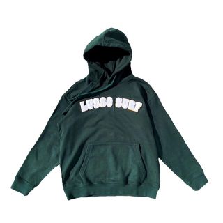 Instagramで人気☆LUSSO SURF 3D刺繍ロゴパーカーグリーン L