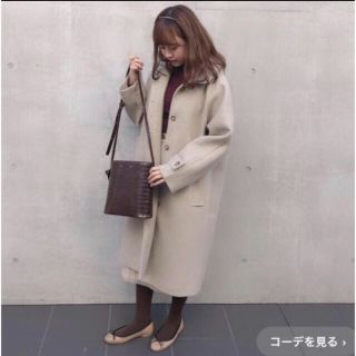 ワンアフターアナザーナイスクラップ(one after another NICE CLAUP)のRiLi tokyo ステンカラーウールロングコート(ロングコート)