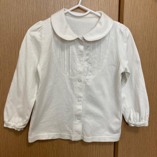 ベルメゾン(ベルメゾン)のベルメゾン　白ブラウス　サイズ100cm キッズ/ベビー/マタニティのキッズ服女の子用(90cm~)(ブラウス)の商品写真