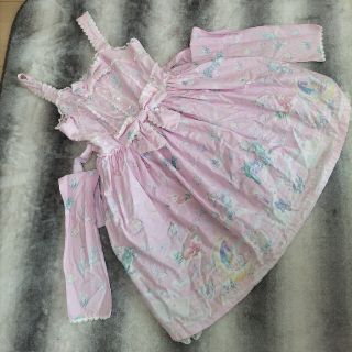 アンジェリックプリティー(Angelic Pretty)のCandySprinkleジャンパースカートピンク(ひざ丈ワンピース)