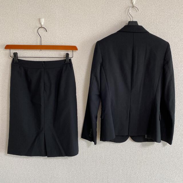 美品 SUIT COMPANY スーツカンパニー ノーカラー スカートスーツ36