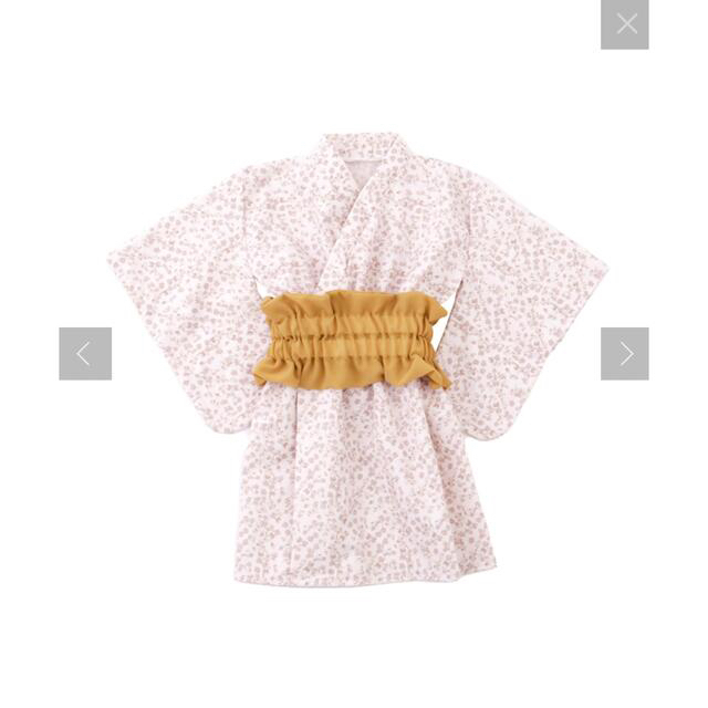 (最終値下げ)スリーコインズ  着物 イエロー ひな祭り 節句 キッズ/ベビー/マタニティのキッズ服女の子用(90cm~)(和服/着物)の商品写真