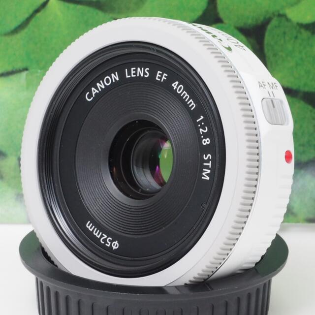 Canon - 【美品】キヤノンEF40mmf2.8STM❤希少色ホワイト❤背景ぼかし