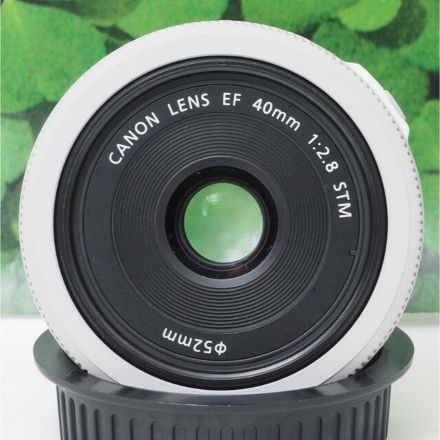 美品！キャノン Canon EF 40mm F2.8 STM☆希少ホワイト！