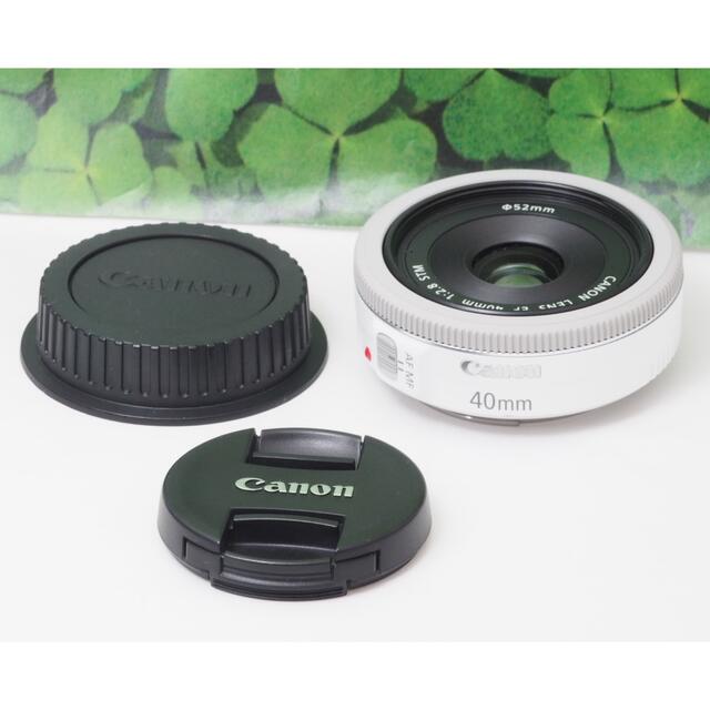 美品！キャノン Canon EF 40mm F2.8 STM☆希少ホワイト！