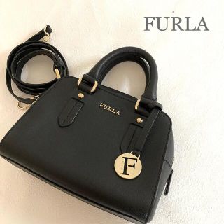 FURLA ハンドバッグ ミニボストン エレナ ブラック