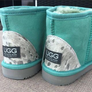 アグ(UGG)のUGG クラシックミニ　オーダー　アクア　24センチ　美品(ブーツ)