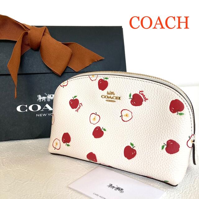 COACH - COACH コスメティックケース アップル柄 ポーチ 日本 COACH - COACH コスメティックケース アップル柄 ポーチ 日本