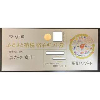 星野リゾート 星野や富士 宿泊券 ３万円 有効期限2023年2月4日(宿泊券)