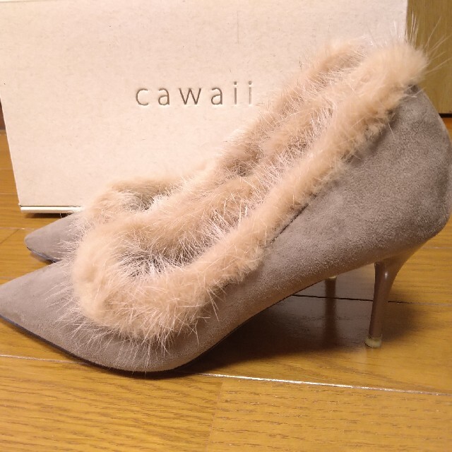 cawaii(カワイイ)のcawaii ファー付きパンプス　ハイヒール レディースの靴/シューズ(ハイヒール/パンプス)の商品写真