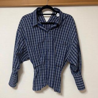 エンフォルド ENFOLD 19SS シャツ 長袖 チェック ウエストタック 3