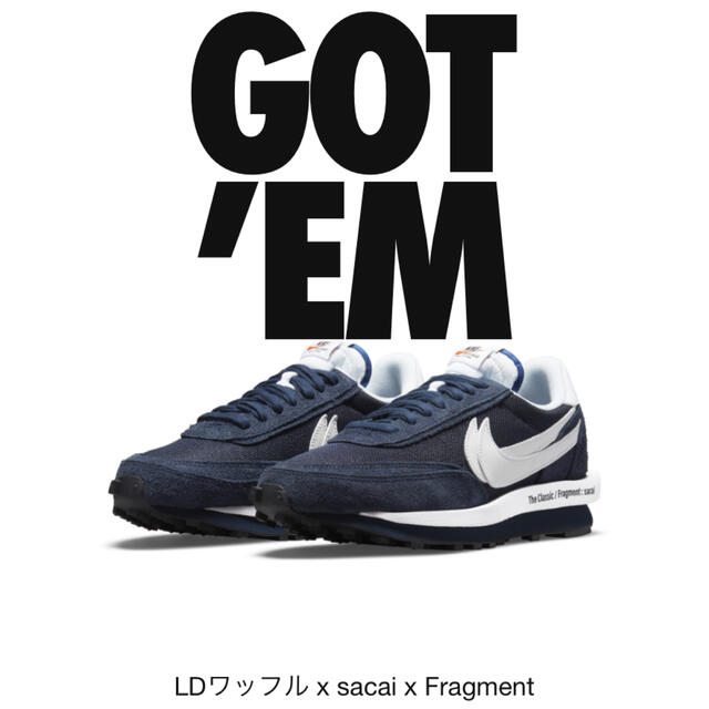 NIKE sacai Fragment LDワッフル　27.5