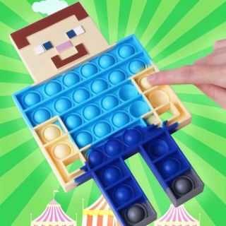 マイクラ風 プッシュポップ 漫画 プッシュポップバブル 　マインクラフト(知育玩具)