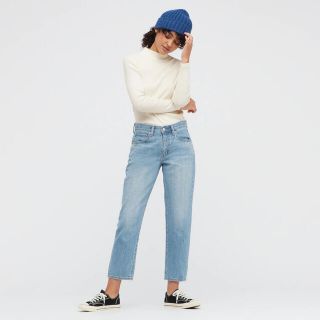 ユニクロ(UNIQLO)のUNIQLO ユニクロ　リブハイネックT（長袖）(カットソー(長袖/七分))