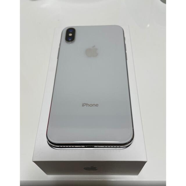 iPhone X Silver 64 GB Softbank 良い製品 スマホ/家電/カメラ