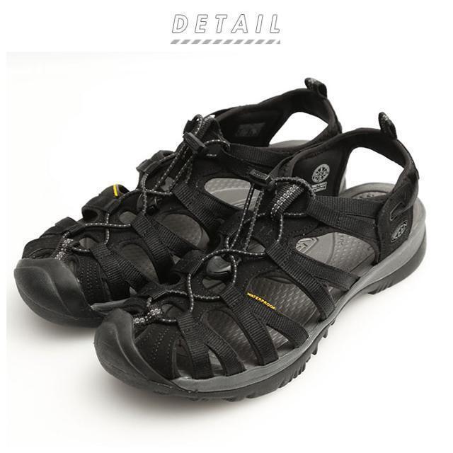 キーン KEEN サンダル レディース ウィスパー ブラック 黒 24.0