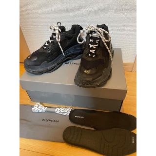 バレンシアガ(Balenciaga)の正規　バレンシアガ　トリプルs クリアソール　ブラック　41(スニーカー)