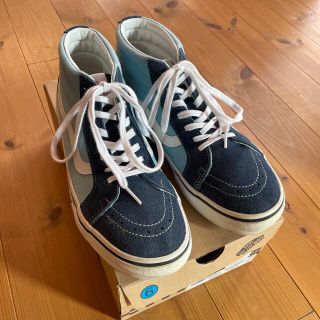 ヴァンズ(VANS)のvans sk8-MID NAVY/L.BLUE(スニーカー)