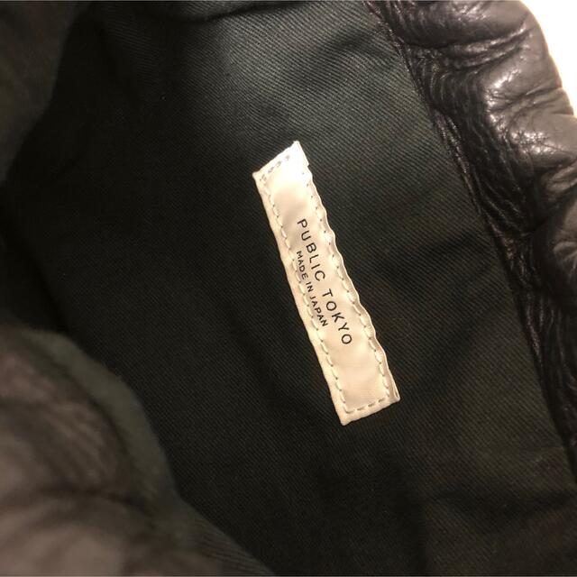 STUDIOUS(ステュディオス)のpublic tokyo レザー 巾着 サコッシュ ショルダーバッグ メンズのバッグ(ボディーバッグ)の商品写真