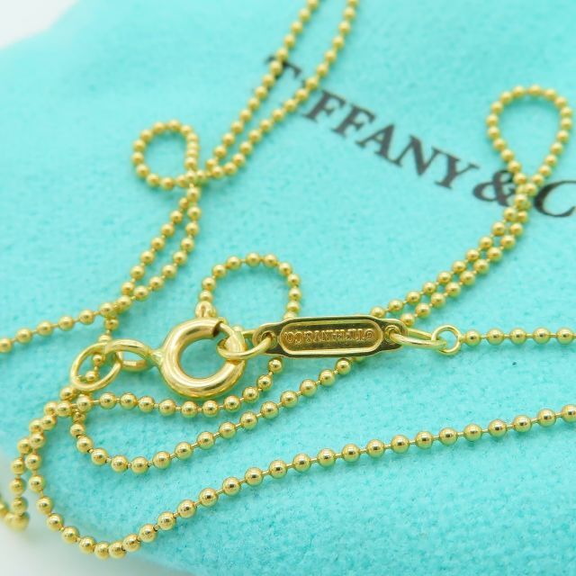 Tiffany & Co.(ティファニー)の希少 未使用 ティファニー ビーズ チェーン ゴールド ネックレス CG8 レディースのアクセサリー(ネックレス)の商品写真