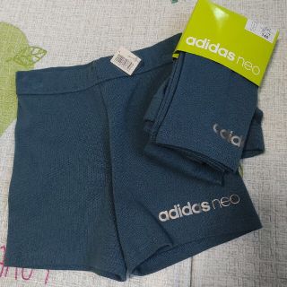 アディダス(adidas)の新品　アディダスネオ　140　10分丈レギンス　150インナーパンツ　グリーン(パンツ/スパッツ)