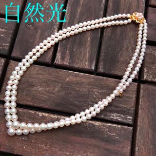 MIKIMOTO　ミキモト　真珠2連ネックレス　5-5.5mm未満　あこやパール