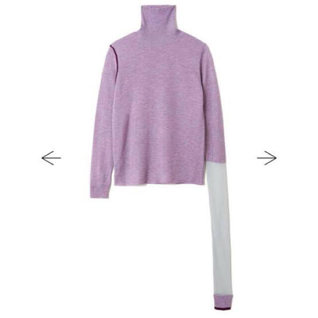 soduk one long knit top パープル　タートルニット レディースのトップス(ニット/セーター)の商品写真