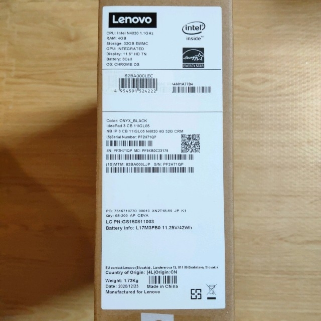 Lenovo IdeaPad Slim350i Chromebook 新品未開封