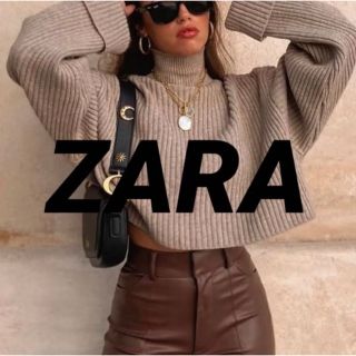 ザラ(ZARA)の入手困難 ZARA リブ編み ハイネックセーター S 新品タグ付き(ニット/セーター)