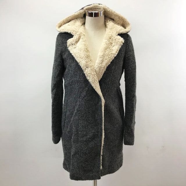 ZARA(ザラ)のZARA / ザラ フェイクファー コート チャコールグレー XS レディース レディースのジャケット/アウター(その他)の商品写真