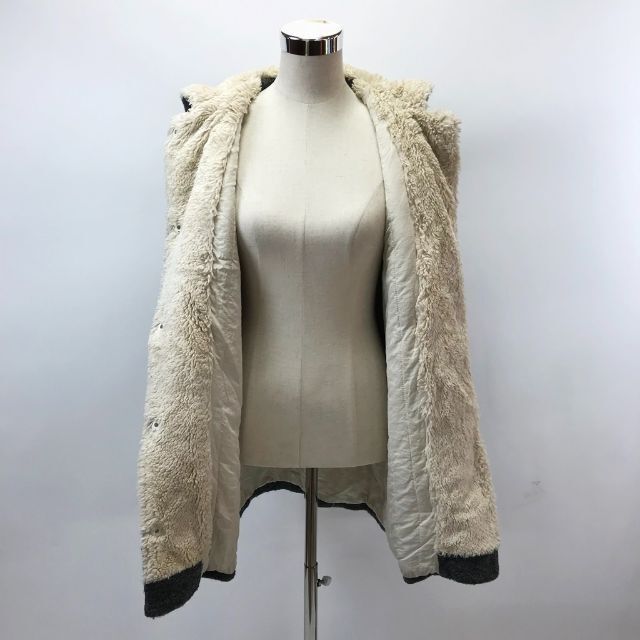 ZARA(ザラ)のZARA / ザラ フェイクファー コート チャコールグレー XS レディース レディースのジャケット/アウター(その他)の商品写真