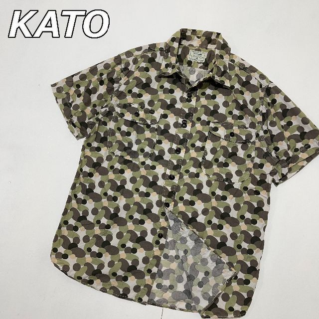 KATO`(カトー)のKATO` 水玉 カモフラ 半袖 ワークシャツ メンズのトップス(シャツ)の商品写真