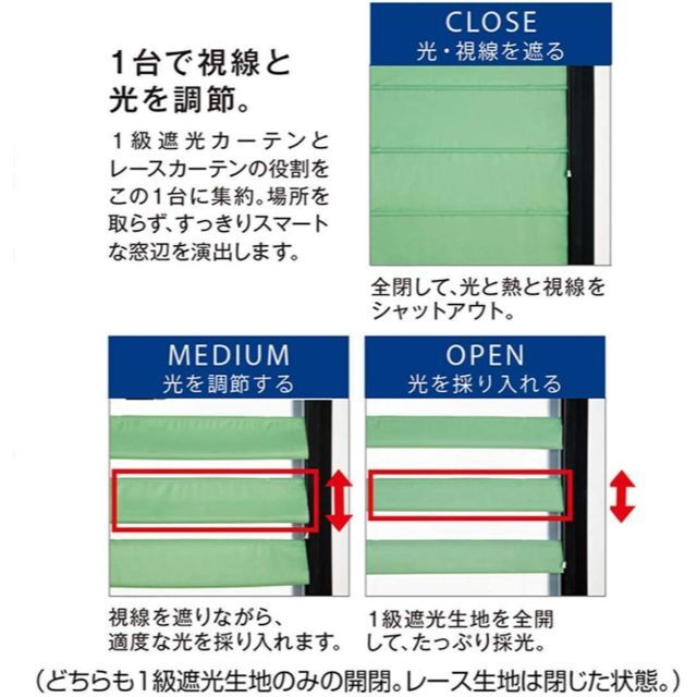 【新品】ブラインド レース カーテン 遮光1級 ベージュ 幅60×長さ90cm インテリア/住まい/日用品のカーテン/ブラインド(ブラインド)の商品写真