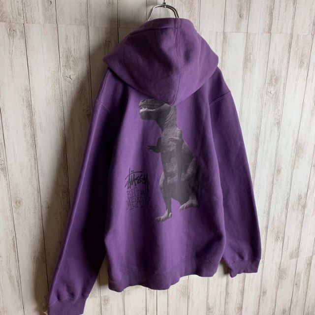 STUSSY パーカー 恐竜 ティラノサウルス hoodie Mサイズ