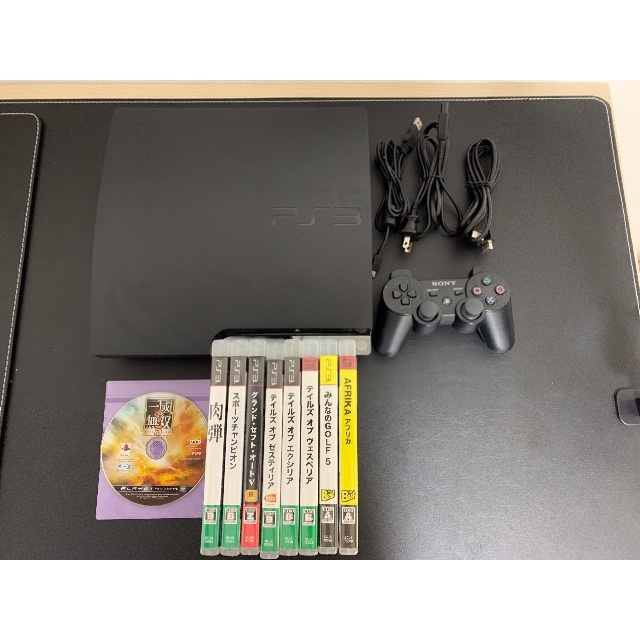 PS3 CECH-2500B ソフト9本付 - 家庭用ゲーム機本体