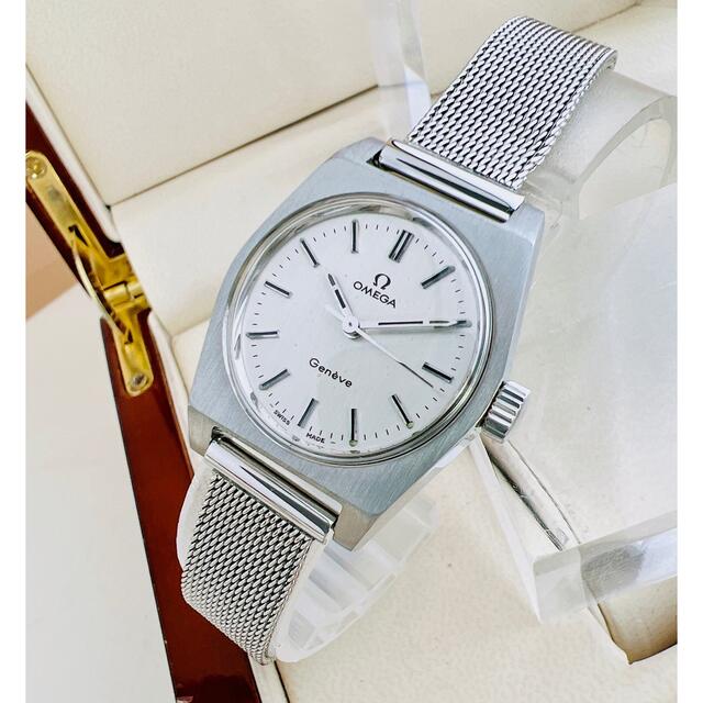 OMEGA - 美品 オメガ ジュネーブ スクエア シルバー 手巻き レディース ...