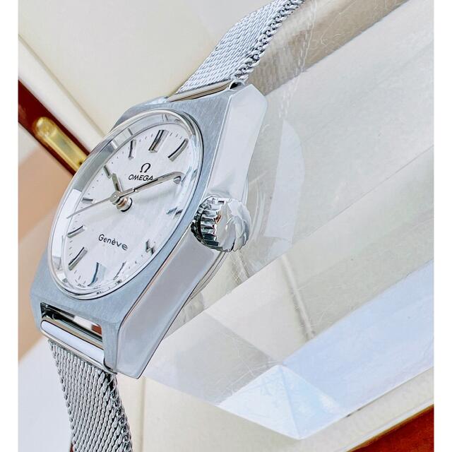 OMEGA - 美品 オメガ ジュネーブ スクエア シルバー 手巻き レディース ...