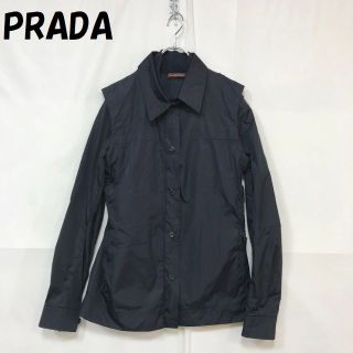 プラダ(PRADA)のプラダ ナイロンジャケット 3way ベスト ネイビー サイズ40 イタリア製(ナイロンジャケット)