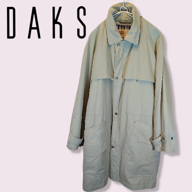 DAKS - DAKS ダックス ステンカラー コート ジャケット カーキ ミドル