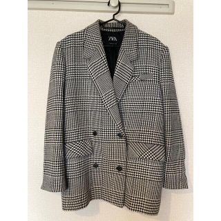 ザラ(ZARA)の【ZARA】千鳥柄ジャケット　チェック　オーバーサイズジャケット(テーラードジャケット)