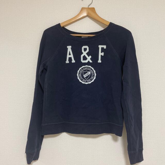 Abercrombie&Fitch(アバクロンビーアンドフィッチ)のアバクロ　トレーナー　ネイビー レディースのトップス(トレーナー/スウェット)の商品写真